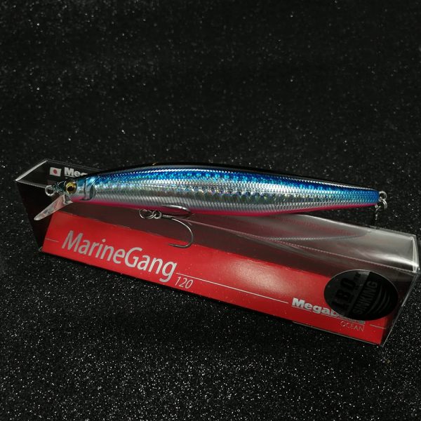 Leurre Megabass Marine Gang 90S Couleur GG Pink Back Rainbow : Un Minbow Coulant Avec Grelot Pour Le Bar En Mer !