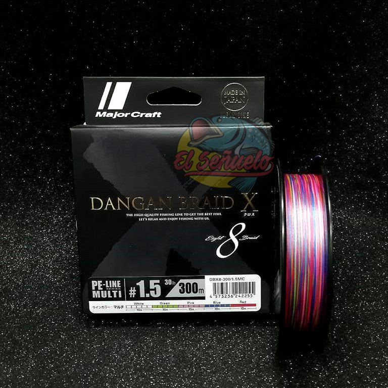 Tresse Major Craft Dangan X Line X8 150m PE 0,6 Rose - DBXE8-150/0,6