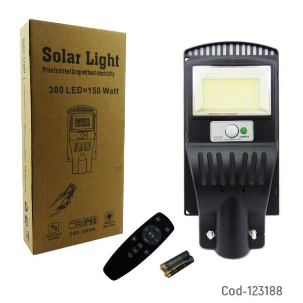 FOCO SOLAR 150W 300LED CON CONTROL REMOTO COD-123188