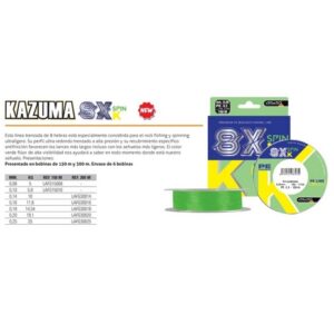 ASARI KAZUMA 8X SPIN FLUO GREEN 150MT | 300MT
