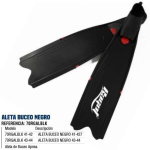 ALETAS DE BUCEO NEGRAS RAGOT