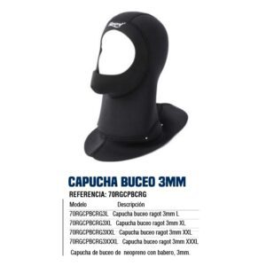 CAPUCHA DE BUCEO RAGOT 3MM