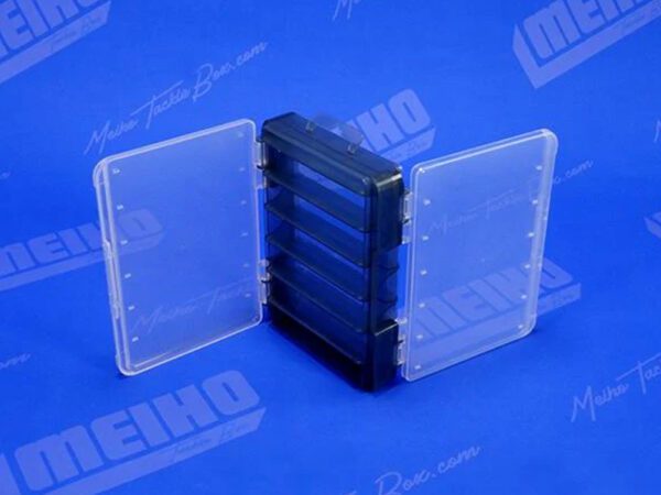 Boîte De Pêche Meiho Réversible L-86 – 140x104x22 Mm – Fumée Transparente – Neuve